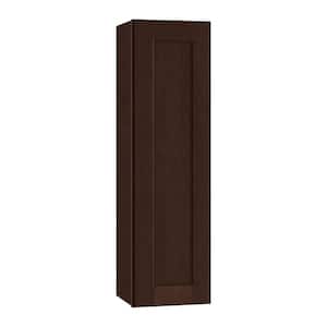 Franklin Stained Manganite Plywood Shaker Assembled Wall Kitchen Cabinet Soft Close Left 9 in W x 12 in D x 42 in H