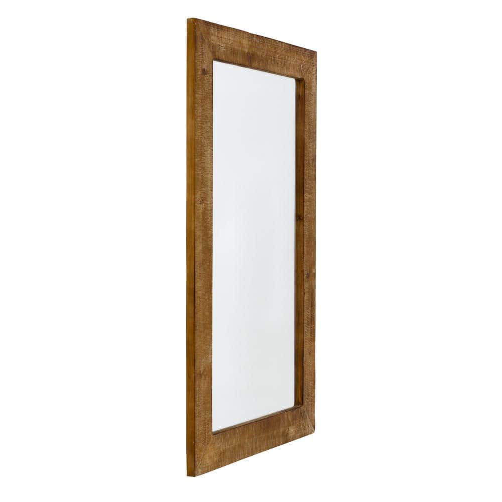 Nutmeg Brown Rectangular Wood Wall Mirror 36" x 24"