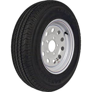 ST205/75R-15 KR03 Radial 1820 lb. Load Capacity White with Stripe 15 in. Bias Tire and Wheel Assembly