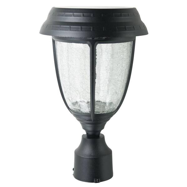 XEPA Timer Activated 12 hrs. 200 Lumen 3 in. Fitter Mount Outdoor Black Solar LED Lamp