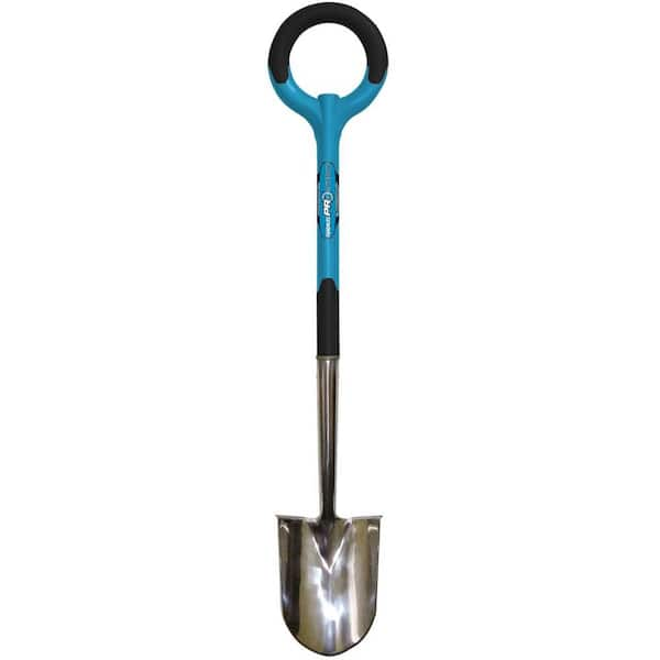 Radius Garden 41 in. Pro Stainless Steel Garden Shovel in Blue 20201 ...