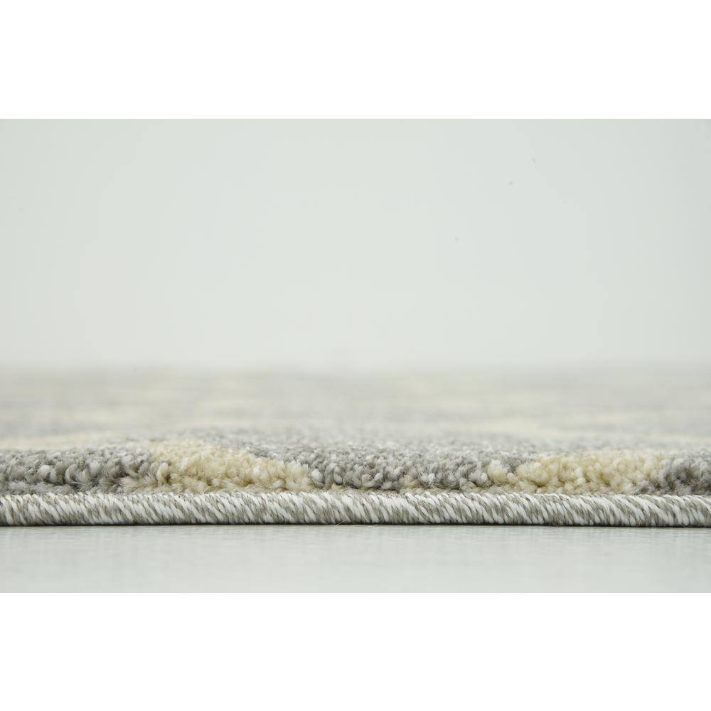 Elegant Light Grey Trellis 4' x 6' Synthetic Indoor Area Rug
