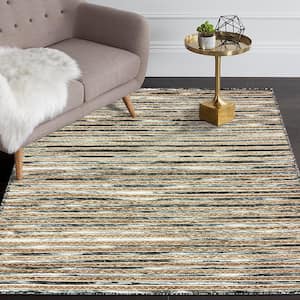 Talia Natural Braided Charcoal 5 ft. x 8 ft. Indoor Area Rug