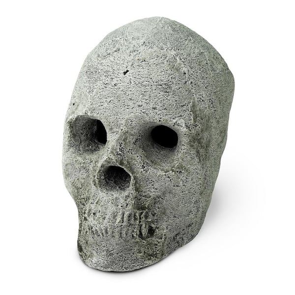 Gray Ceramic Fire Pit Skull Fireproof, Skull Fire Pit Stones