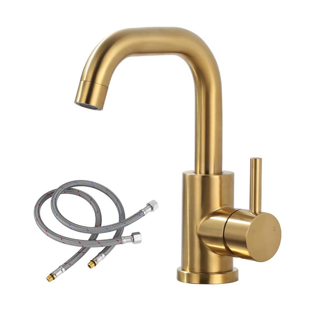Single Handle Bar Faucet with 360° Spout Swivel in Brushed Gold price history on PriceWatchPro