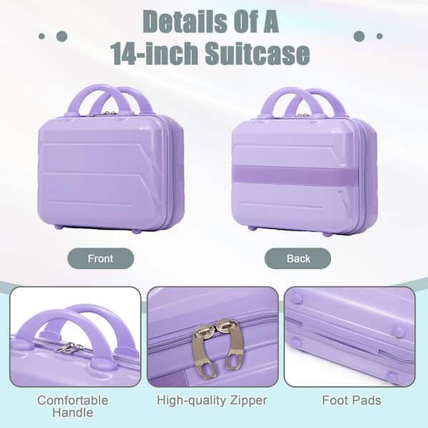 Noble House Lavor 2-Piece Purple ABS Hardside Spinner Wheel