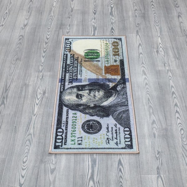 27" X 36" Floor Mat Non-slip Rubber Backing Details about   Dollar Bill Runner Rug,Multicolor 
