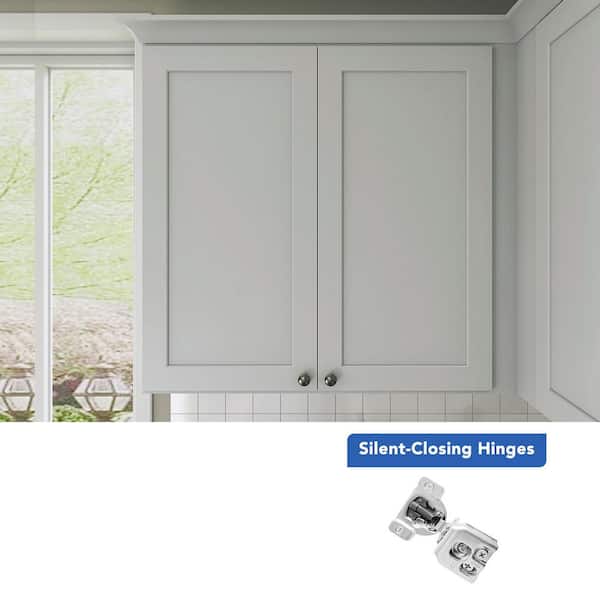 42 in. W x 12 in. D x 42 in. H Ready to Assemble Solid Wood Shaker Wall Kitchen Cabinet in White