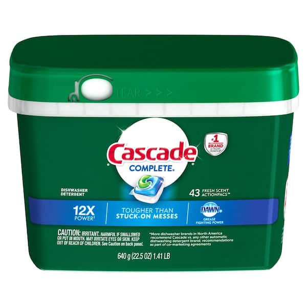 Cascade Complete ActionPacs Fresh Dishwasher Detergent with Dawn (43-Count)
