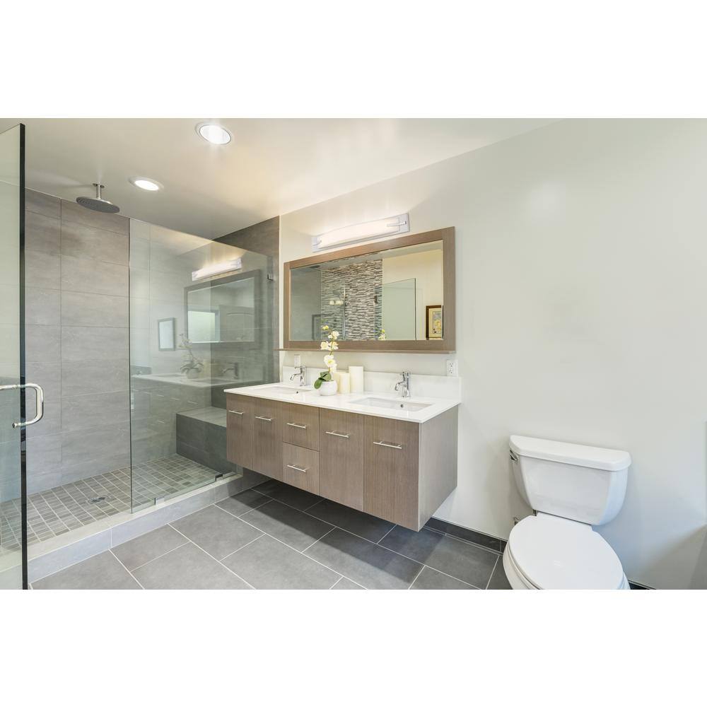 Modern Bow Brushed Nickel 31" LED Vanity Light