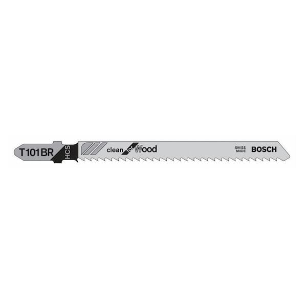 Bosch 4 in. 10 Teeth Per Inch High Carbon Steel Jig Saw Blade for Cutting Wood, Plastic, and Laminated Particleboard (5-Pack)