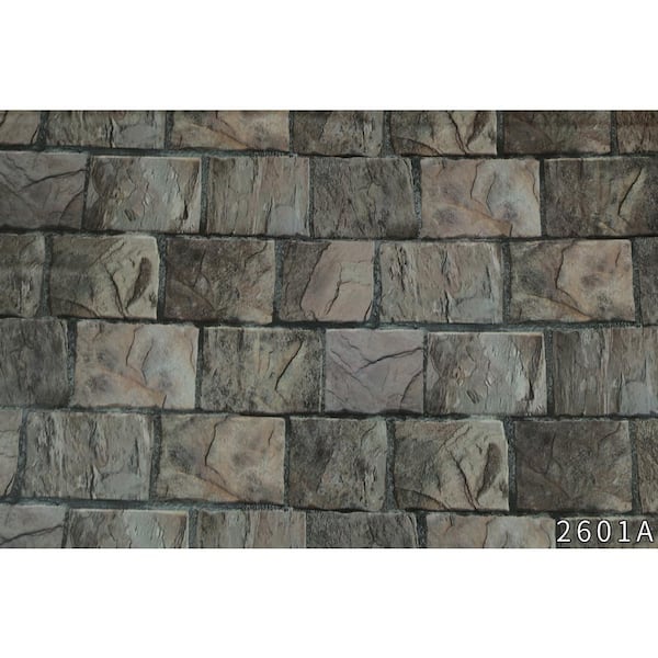 Stone Shades of Grey Vinyl Strippable Roll (Covers 35.5 sq. ft.)