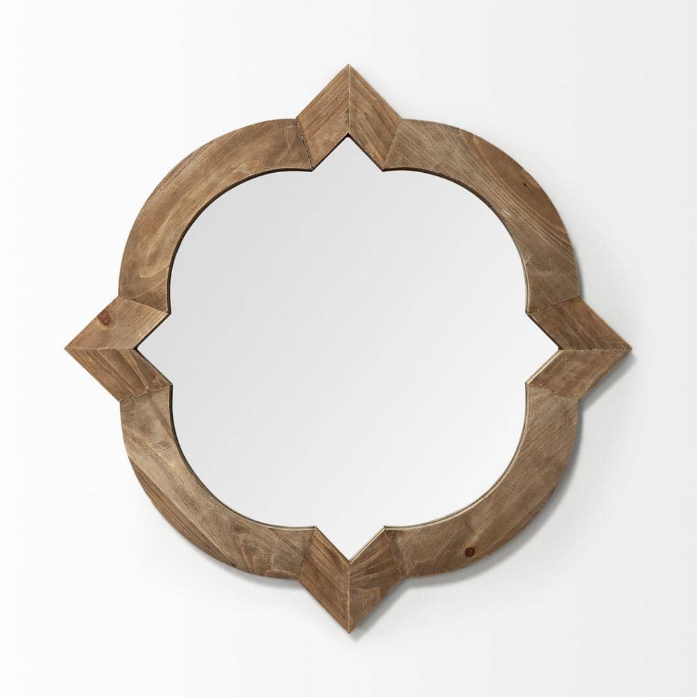 Argonne Natural Pine Wood Full-Length Square Wall Mirror