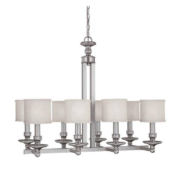 Filament Design 8-Light 28 in. Chandelier Matte Nickel Finish-DISCONTINUED