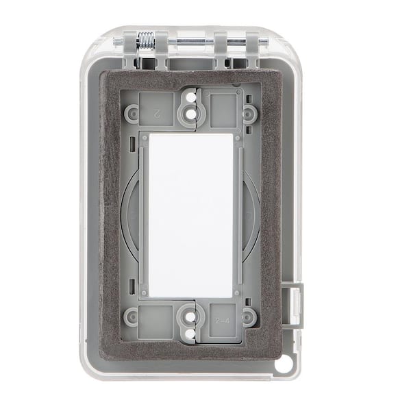 Unomor 4-Pack Clear Plastic Outlet Cover Box – Weatherproof Electrical Receptacle Protector For Outdoor Use, 4.52 X 3.93 X 2.83 Inches