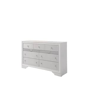 Naima 9-Drawer White Dresser 39 in. x 63 in. x 17 in.