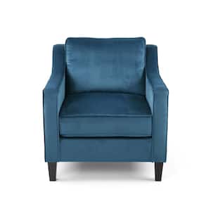 Milo Blue Velvet Upholstered Club Chair