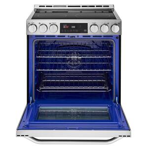 30 in. 6.3 cu. ft. Smart Slide-In Electric Range with ProBake Convection Oven and Self-Clean in. Stainless Steel