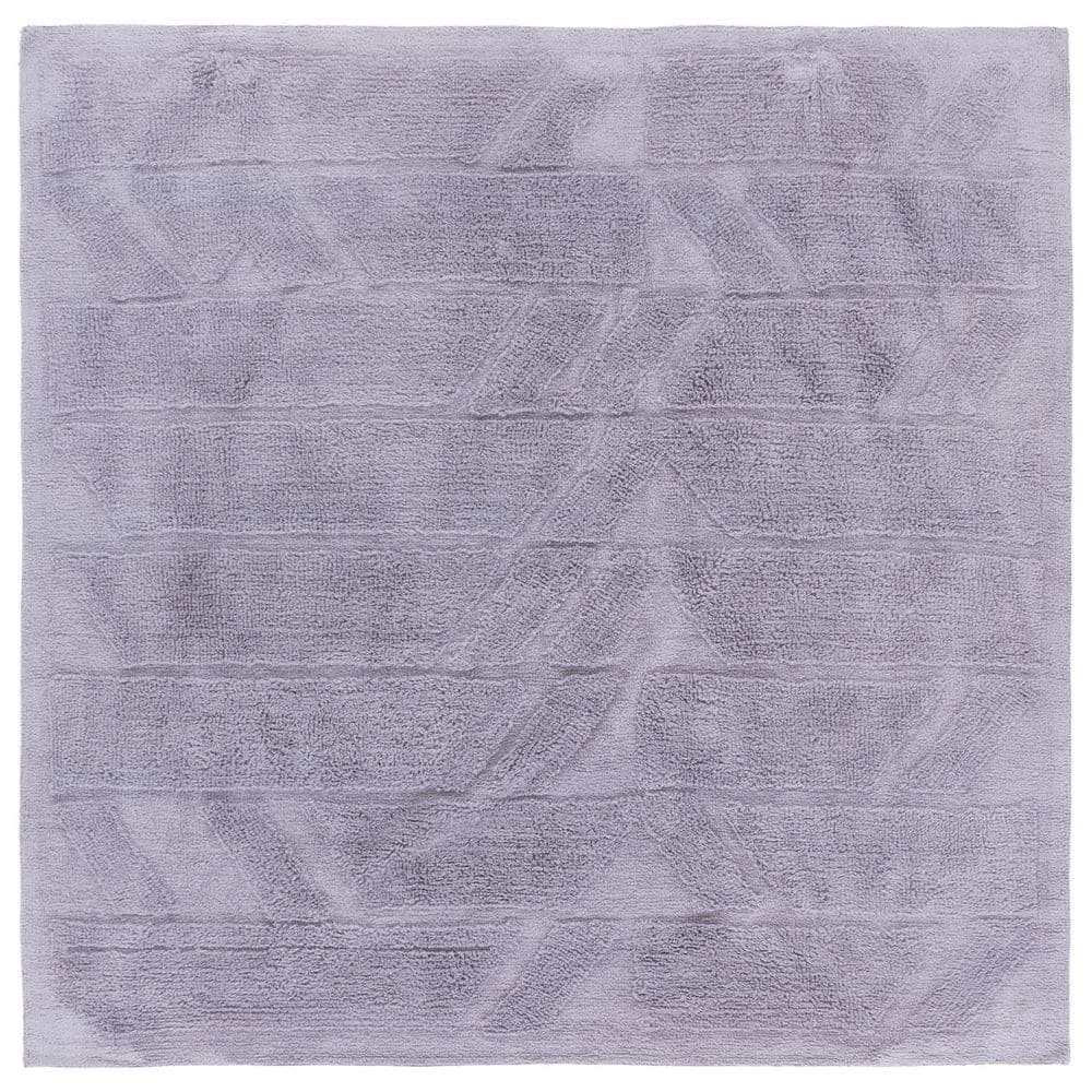 SAFAVIEH Easy Care Lilac 6 ft. x 6 ft. Machine Washable High-Low ...