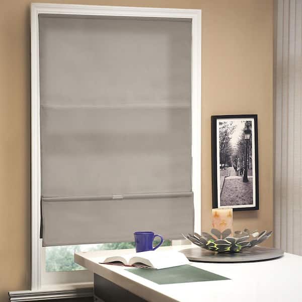 Chicology Allure Taupe  Cordless Light Filtering Privacy Polyester Roman Shades 23 in. W x 64 in. L