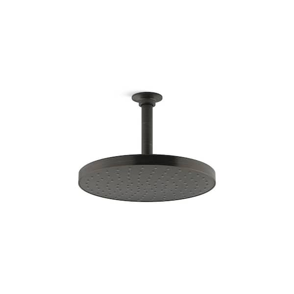 KOHLER Awaken 1-Spray Pattern with 2.0 GPM 10 in. Ceiling Mounted Rain Fixed Shower Head in Oil-Rubbed Bronze