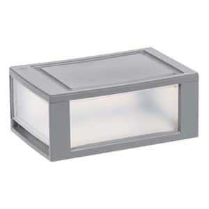 8.50 in. W x 6 in. H Single Gray Stackable Storage Drawer