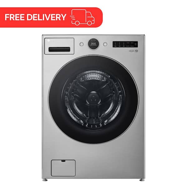 4.5 cu. ft. Stackable Smart Front Load Washer in Graphite Steel with ezDispense, AI Digital Dial, Steam and TurboWash360
