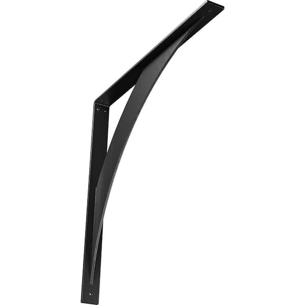 Ekena Millwork 2 in. x 24 in. x 24 in. Steel Hammered Silver Legacy Bracket