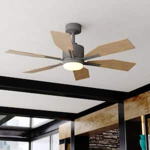 Mayfield 44 in. LED Indoor Charcoal Black Ceiling Fan with Light Kit and Remote