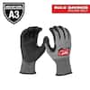 Milwaukee Large High Dexterity Cut Level 3 Resistant Nitrile Dipped Outdoor and Work Gloves 48-73-7132