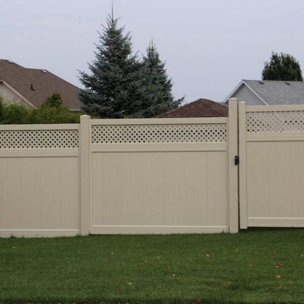 Fence Armor 5 in. L x 5 in. W x 1/4 ft. H Almond Fence Post Guard for Wood or Vinyl