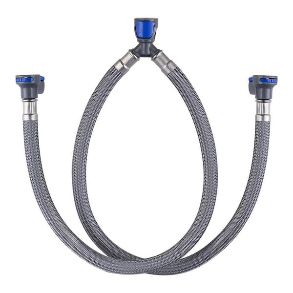 0.43 in. x 0.43 in. inside diameter x 16 in. Quick Connect Hose Hot and Cold Supply Hoses for Bathroom Faucet