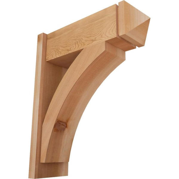 Ekena Millwork 8 in. x 26 in. x 22 in. Thorton Arts and Crafts Smooth Western Red Cedar Outlooker