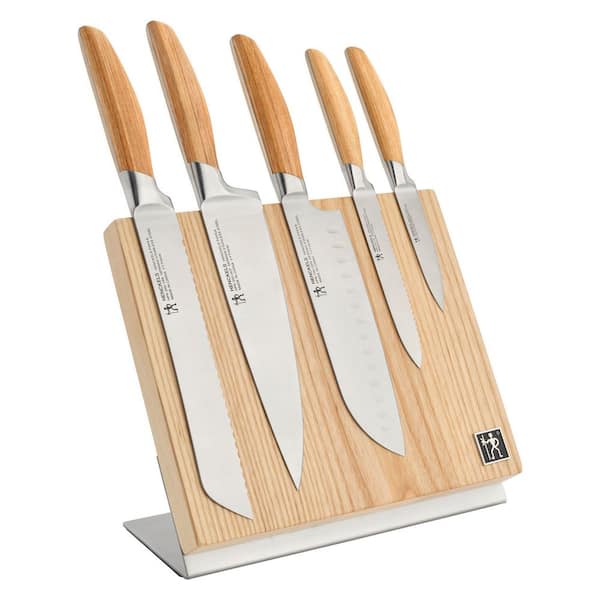 Pakka 6-pc Stainless steel full tang knife magnetic block Set