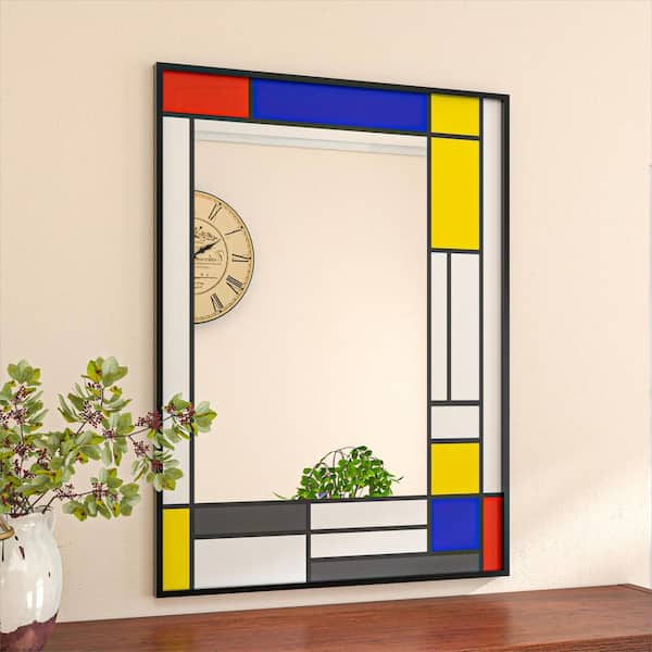 TOOLKISS 24 in. W. x 32 in. H Rectangular Framed Wall Bathroom Vanity Mirror in Color