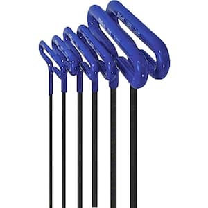 6 in. Series Cushion Grip Hex T-Key Set with Pouch Size 2 mm to 6 mm (6-Piece)
