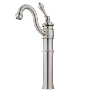 Victorian Single Hole Single-Handle Bathroom Faucet in Brushed Nickel