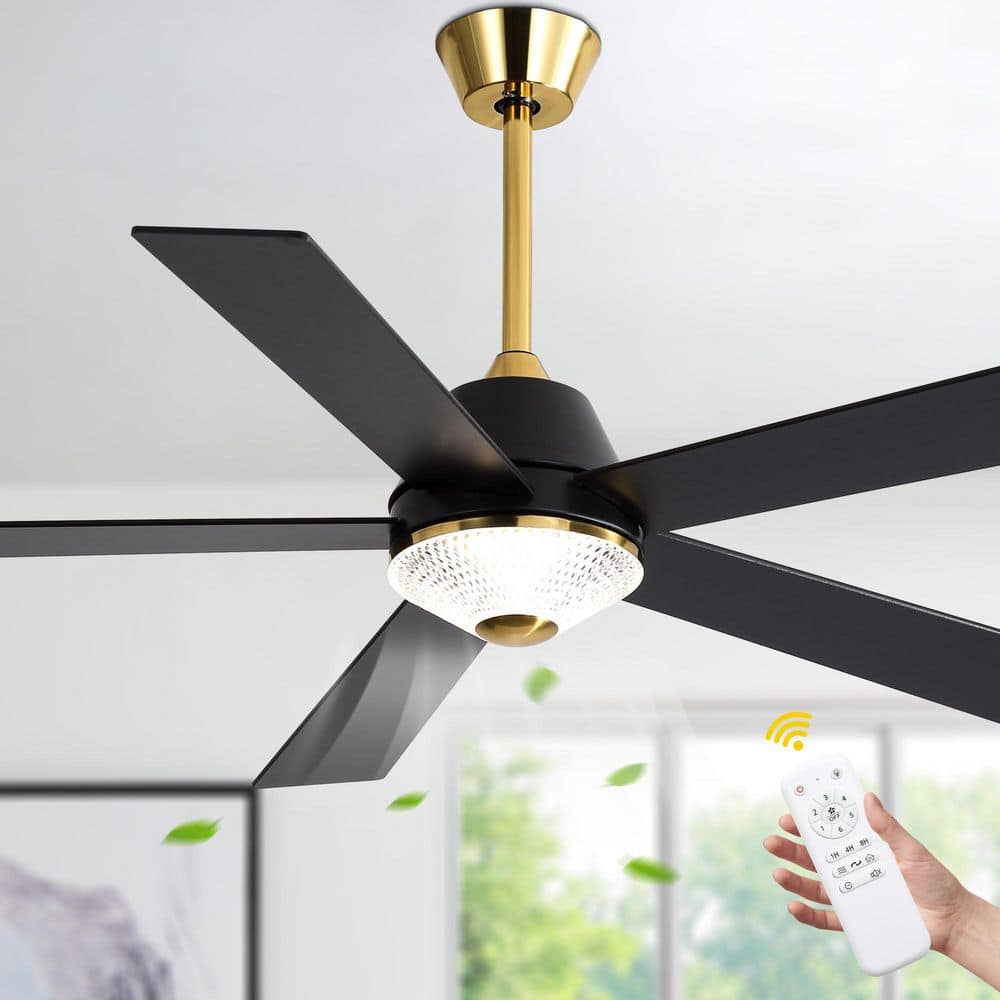52 in. Indoor Gold Standard Modern Ceiling Fan with Light and Remote, 6 Speed Reversible Ceiling Fan with 2 Down Rods price history on PriceWatchPro