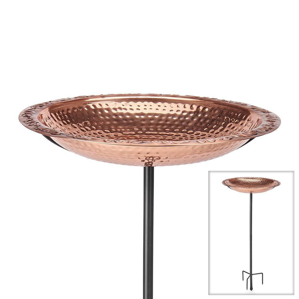 Pure Copper 18" Bird Bath with Garden Pole