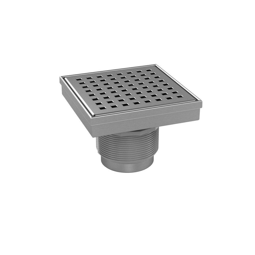 Designline Square 2.68 in. H x 4 in. D Gunmetal Gray Stainless Steel Decorative Drain Cover price history on PriceWatchPro