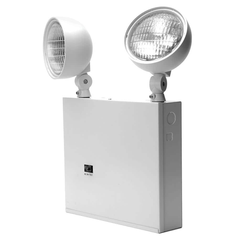Lithonia Lighting New York Approved 2-Head White Steel Emergency