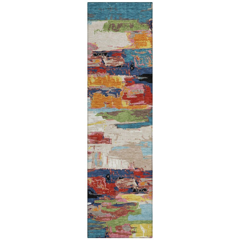 Chantille Machine Washable Indoor/Outdoor Abstract ACN2249 Denim 2 ft. 3 in. x 7 ft. 6 in. Runner Rug price history on PriceWatchPro