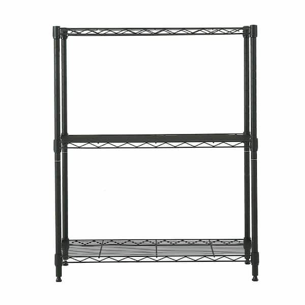 mzg Gray 3-Tier Steel Shelving (11.8 in. x 25.6 in. x 31.5 in.)