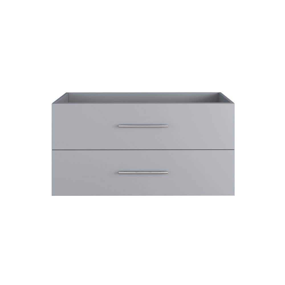 Napa 42 in. W x 20 in. D x 21 in. H Single Sink Bath Vanity Cabinet without Top in Gray, Wall Mounted price history on PriceWatchPro
