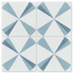 Polaris Azul 8 in. x 8 in. Cement Handmade Tile Sample