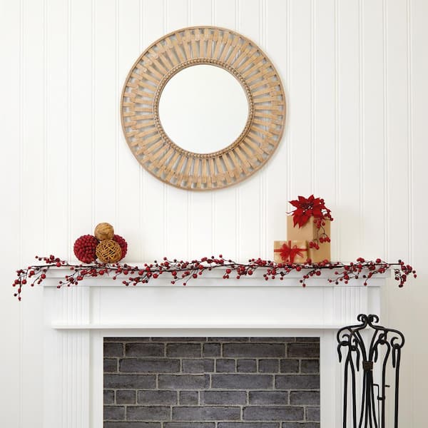 Nearly Natural 6 Ft. Red Berry Artificial Garland (Set Of 2) 4363-S2 ...