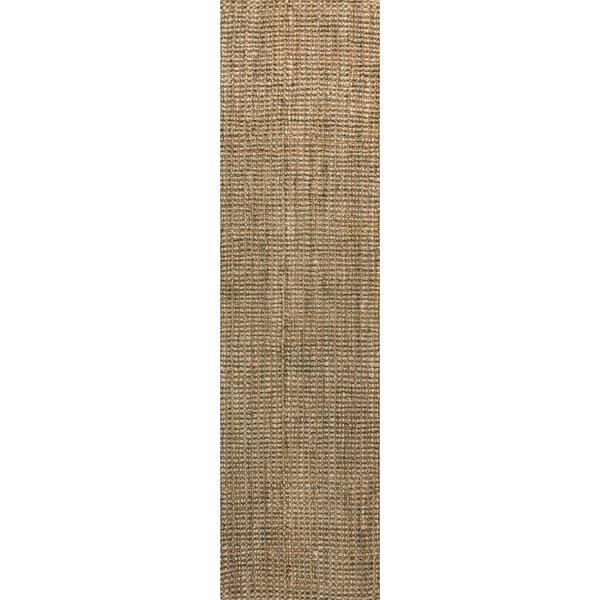 Biot Traditional Rustic Handwoven Jute Solid Natural 2 ft. x 8 ft. Runner Rug