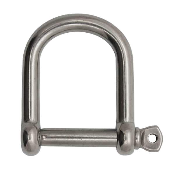 Extreme Max BoatTector Stainless Steel Wide D Shackle - 3/8 in.