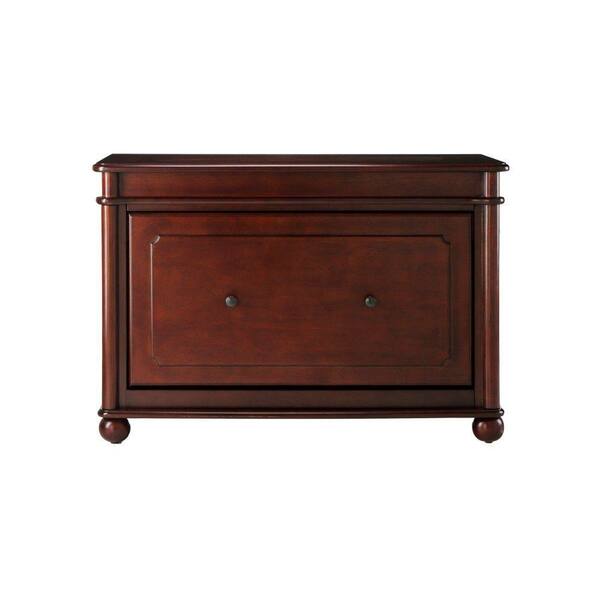 Home Decorators Collection Essex 23 in. H Suffolk Cherry Shoe Cabinet