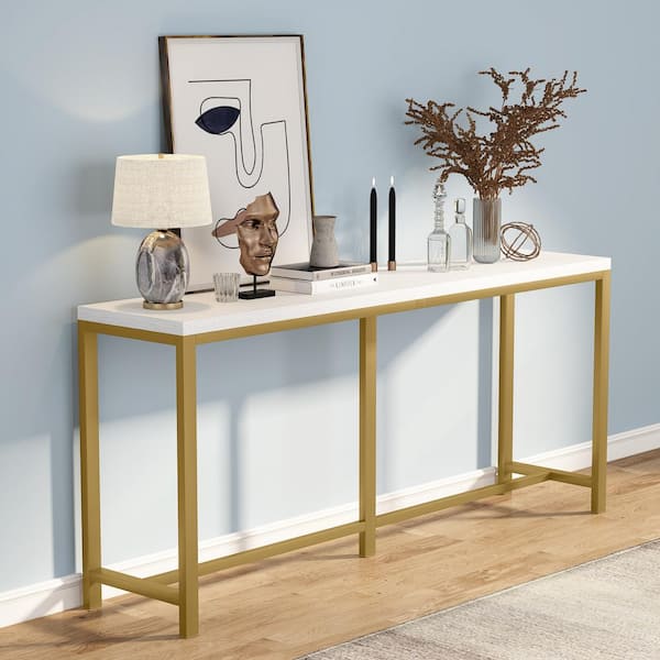 White Skinny Wall Table 